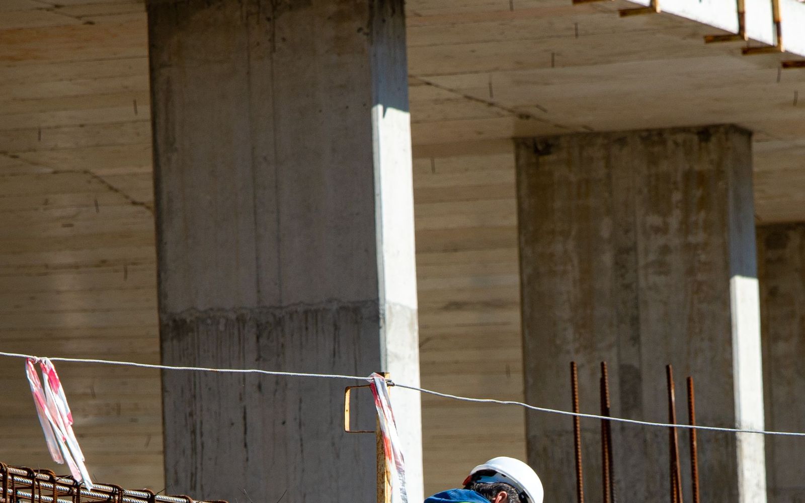 A carpenter working in a workshop
