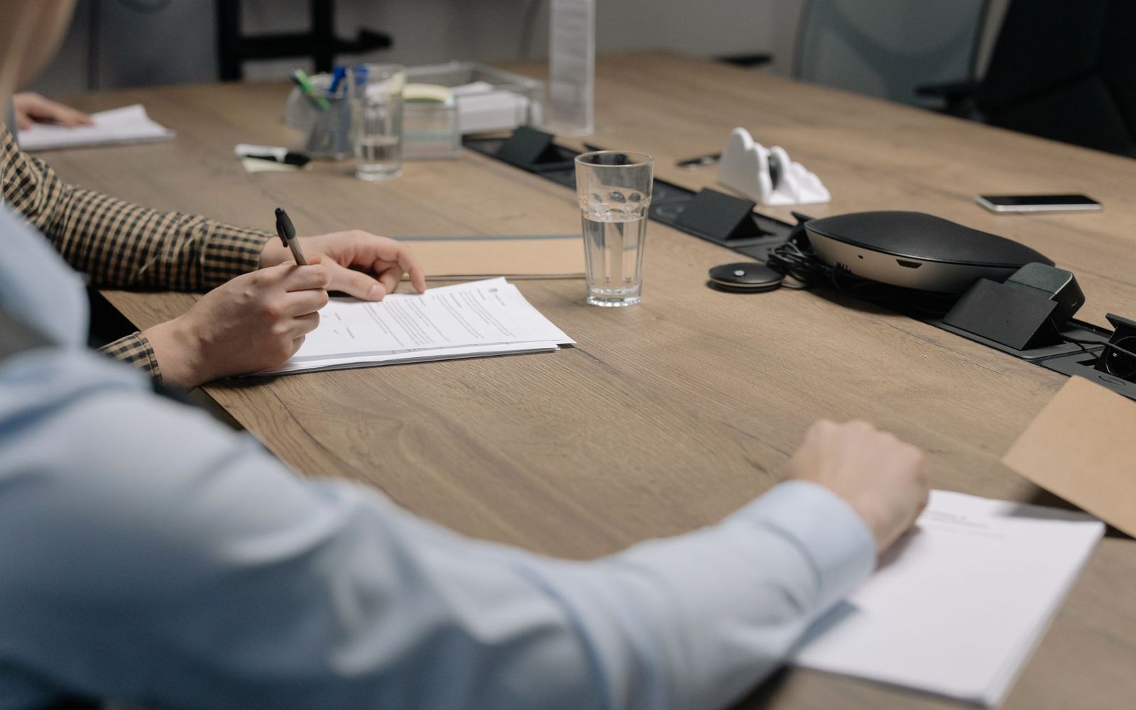A small team working around a desk